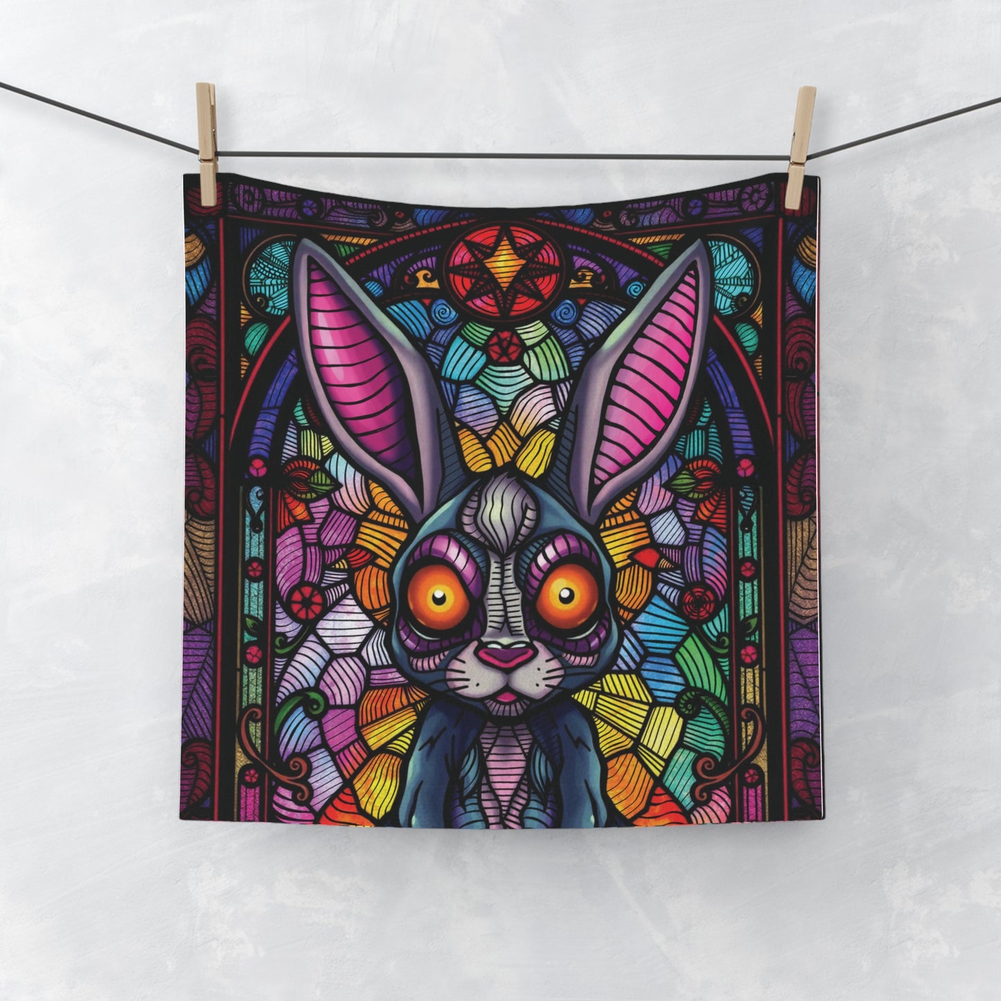 Creepy Bunny Face Towel