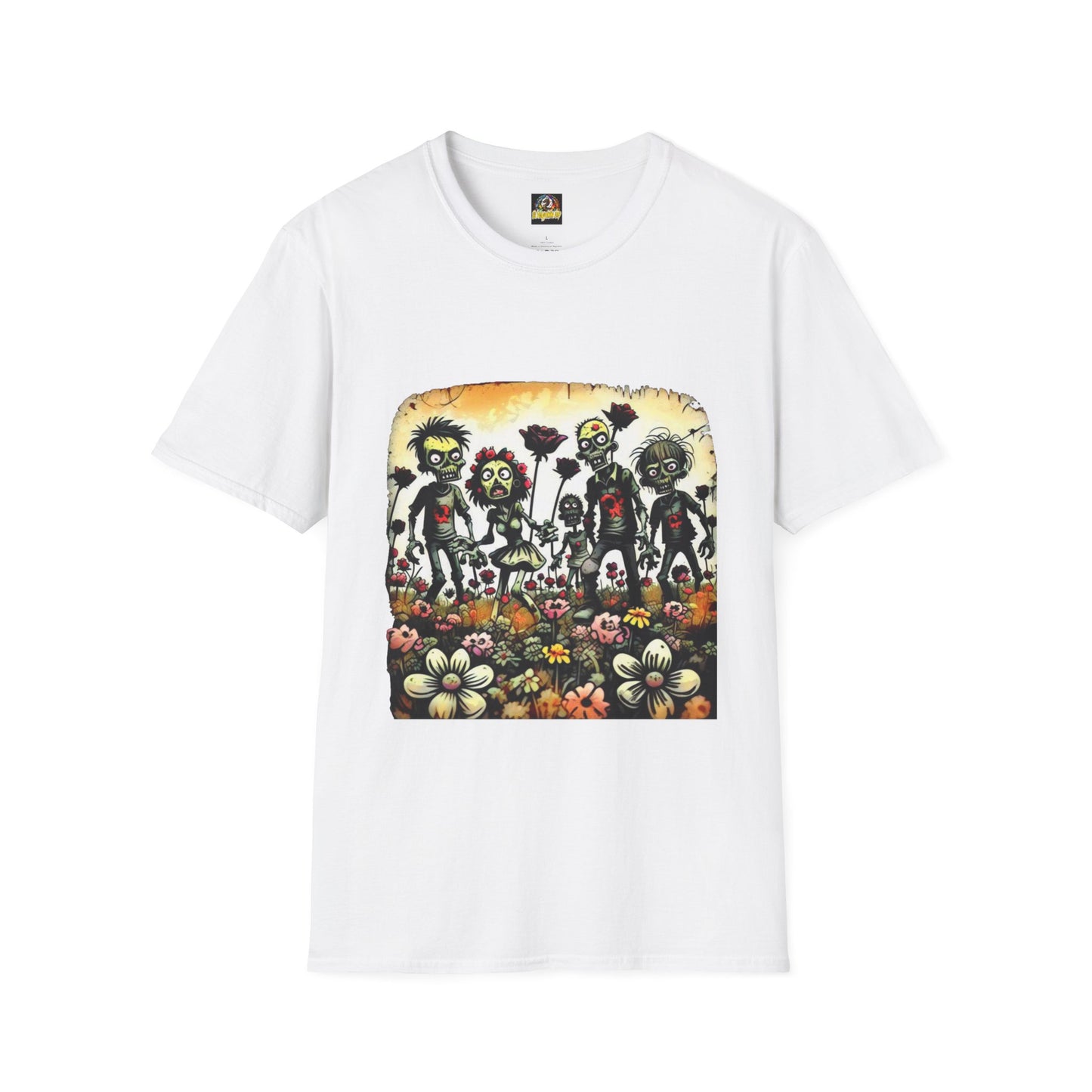 Zombies & Flowers Unisex Softstyle T-Shirt