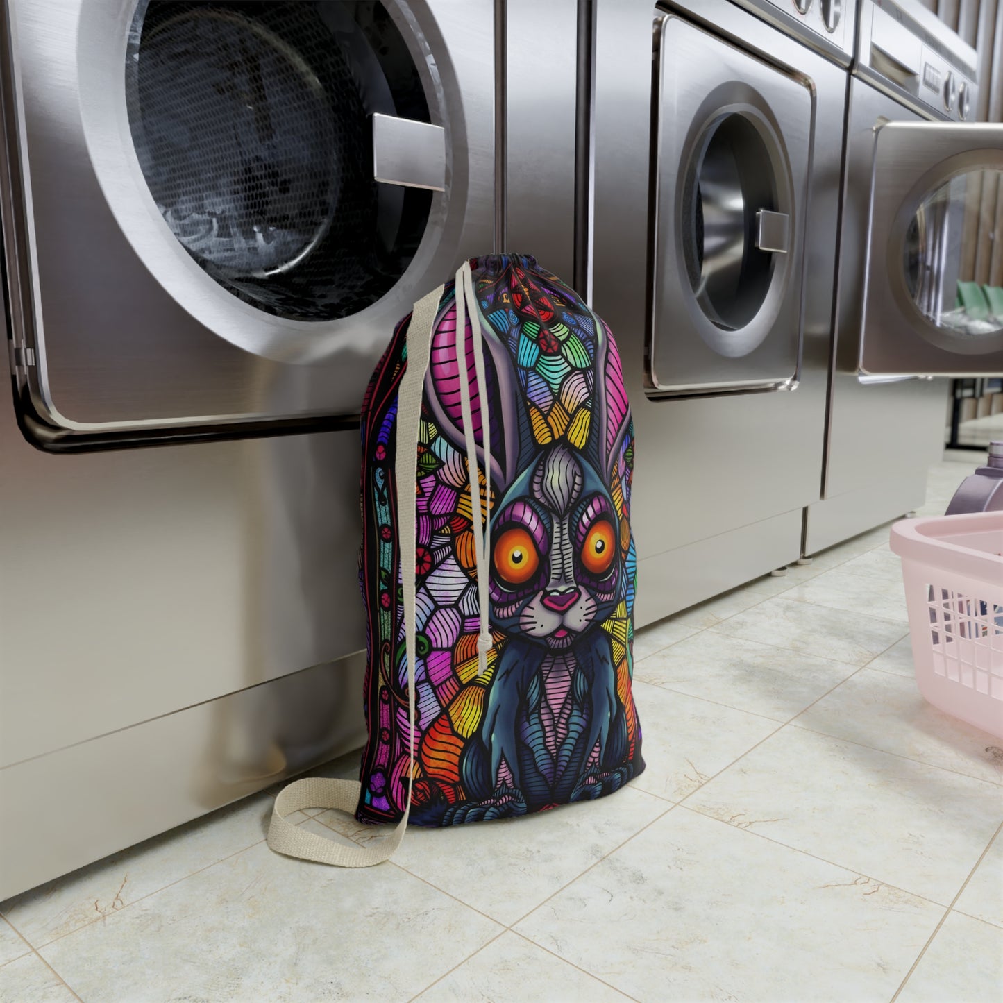 Creepy Bunny Laundry Bag