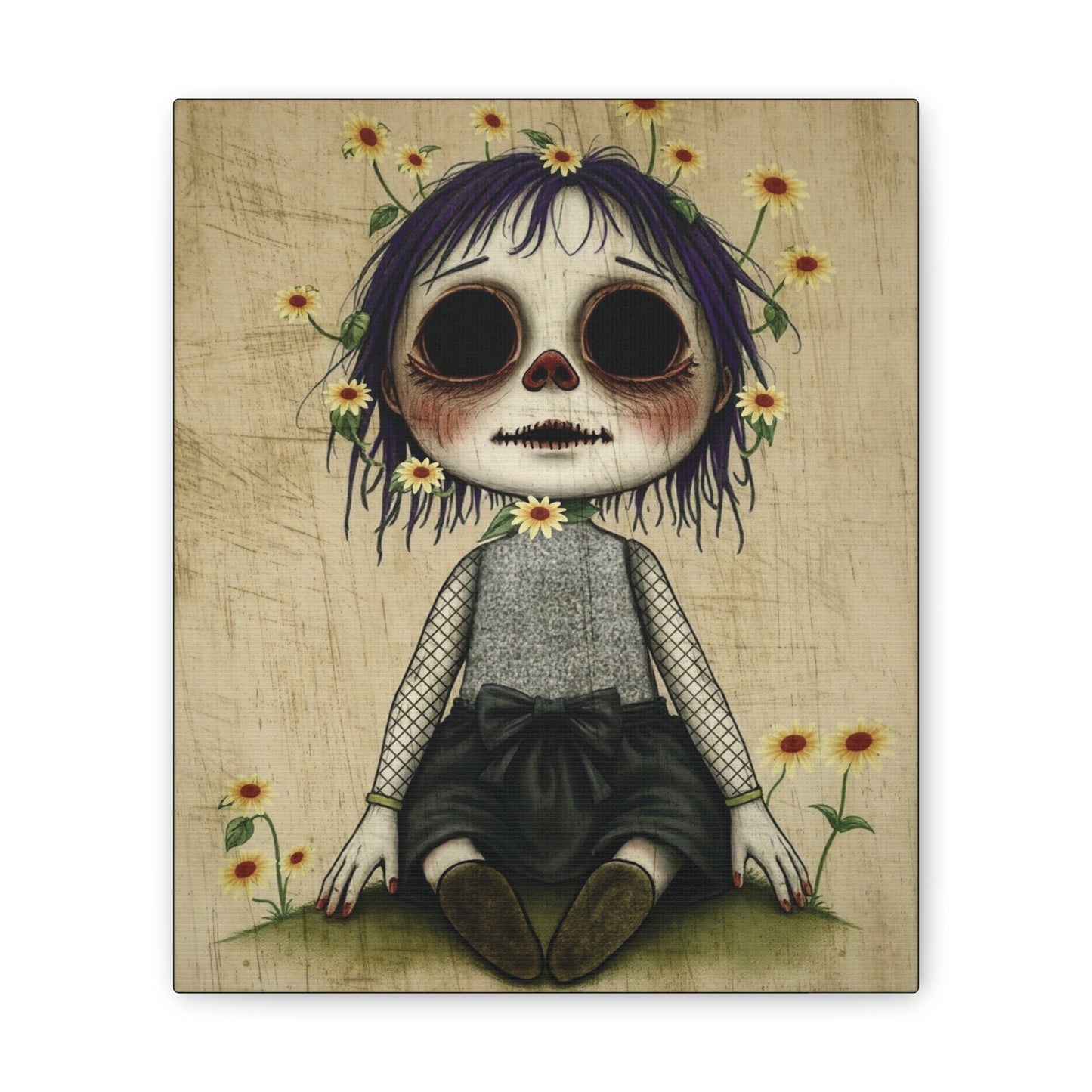 Sally doll stretched canvas