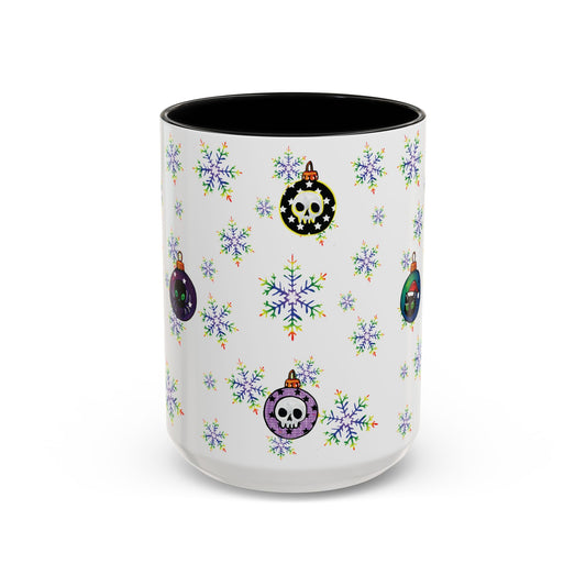 Christmas Bulb and Snowflakes Coffee Mug (11, 15oz)