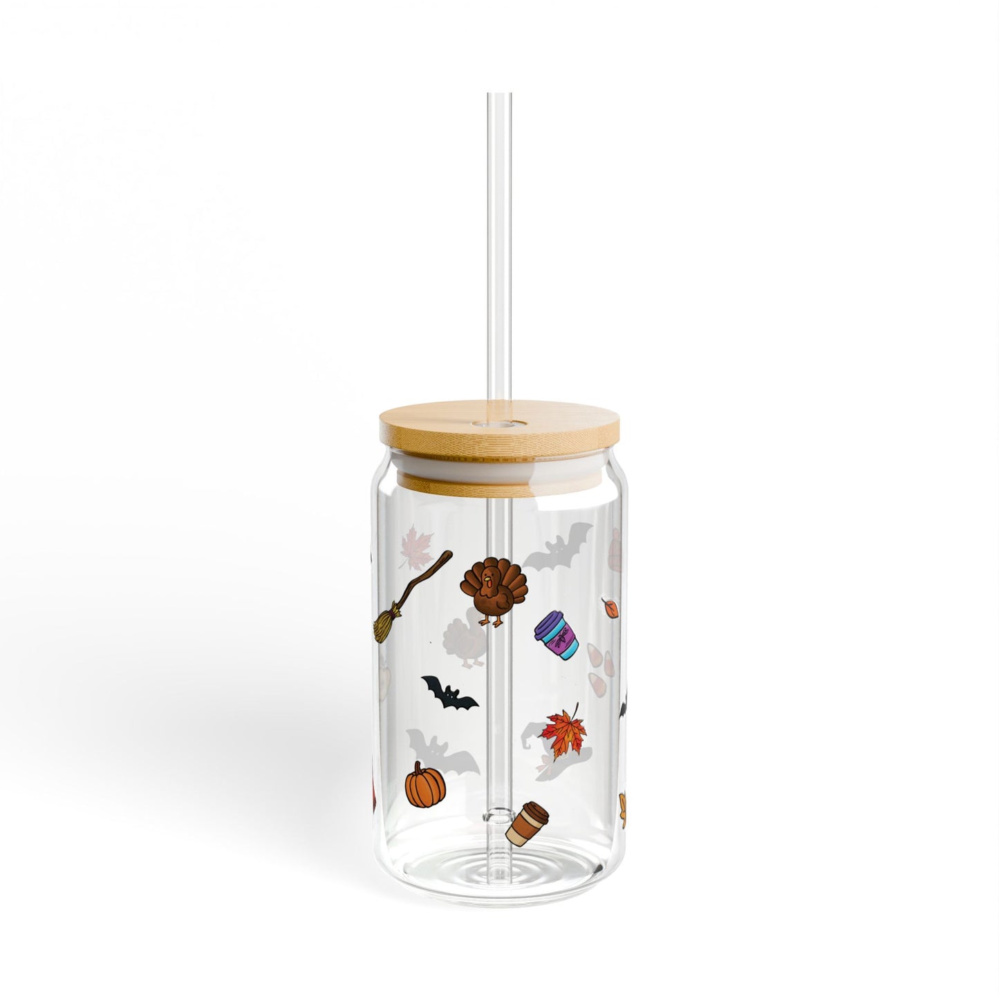 Fall Fun Sipper Glass, 16oz