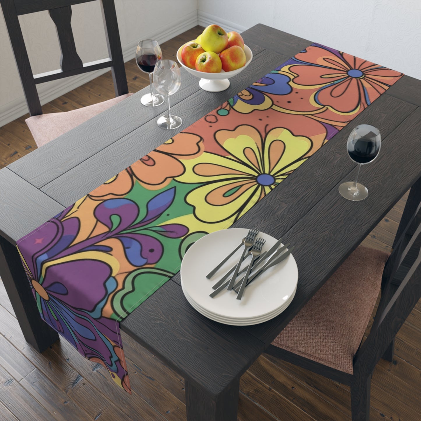 Beautful Flowers Table Runner