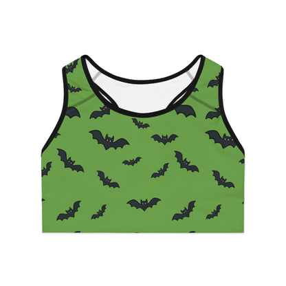 Bats in flight Sports Bra