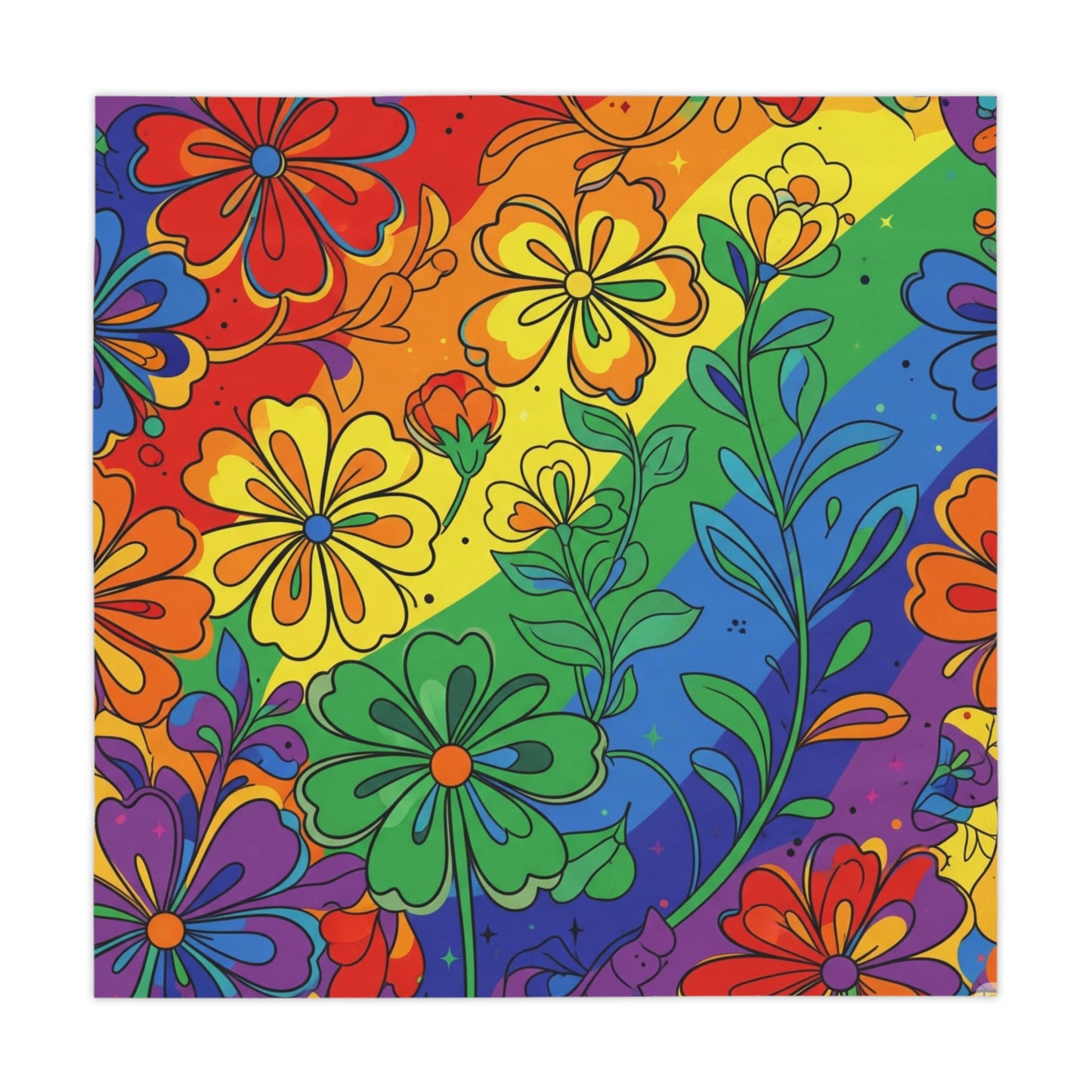 Beautful Flowers Tablecloth