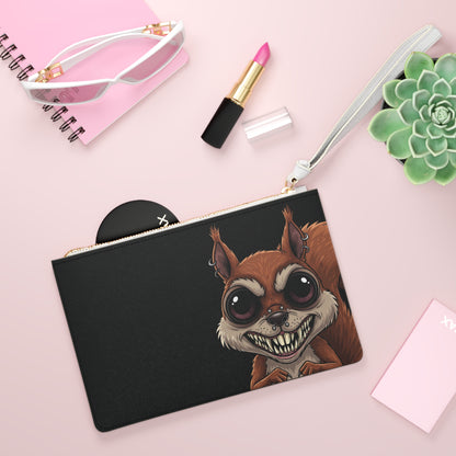 Pierced squirrel Clutch Bag