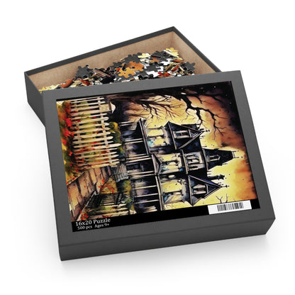 Haunted house puzzle (120, 252, 500-Piece)