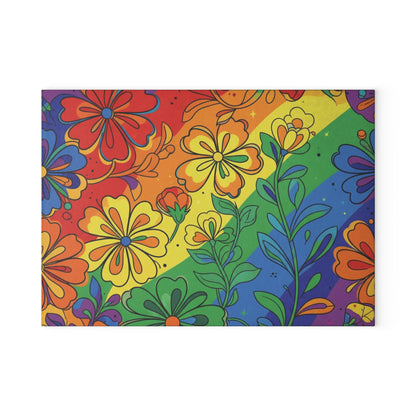 Beautfull Flowers Glass Cutting Board