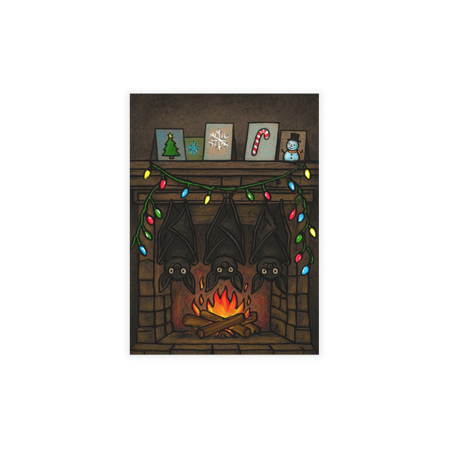 Fireplace bat's Postcard Bundles (envelopes included)