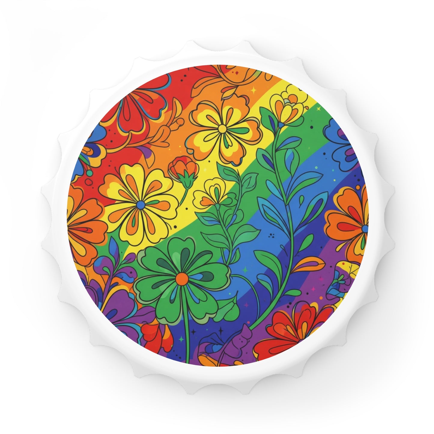 Beautful Flowers Bottle Opener