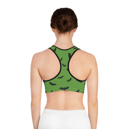 Bats in flight Sports Bra