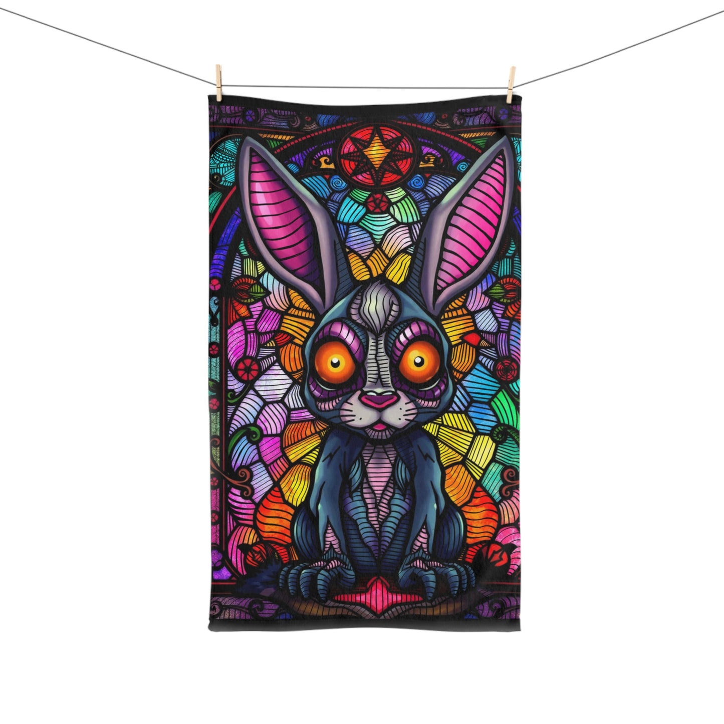 Creepy bunny Hand Towel