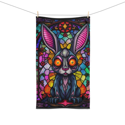 Creepy bunny Hand Towel