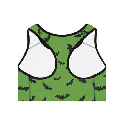 Bats in flight Sports Bra